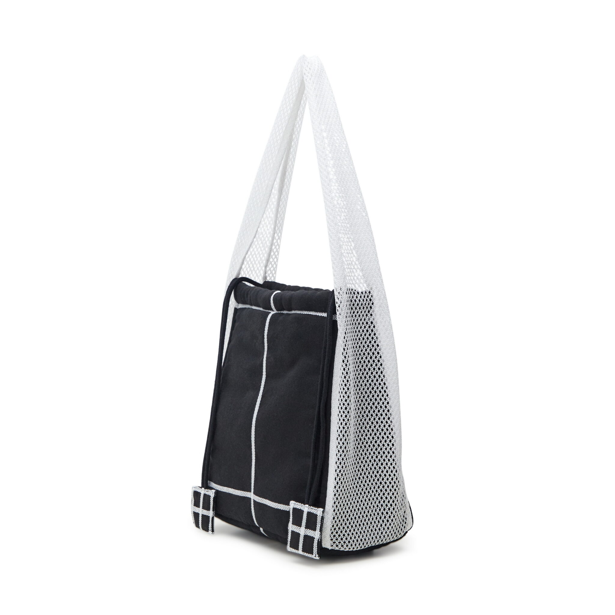 DoiTung Bag SS22(PET)/BAG9 White on Black Grid L - DoiTung Online Store